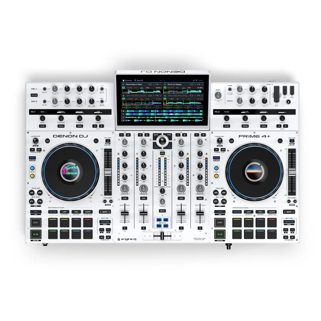 Denon DJ Prime 4+ Profesyonel DJ Controller (White Edition